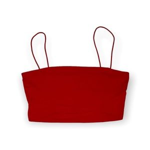 Red Cropped Tank Top, Size S
